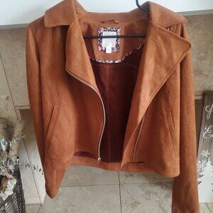 Lauren Conrad suede moto jacket